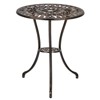 Outdoor 3-Piece Cast Aluminum Tulip Bistro Set - 4 of 4