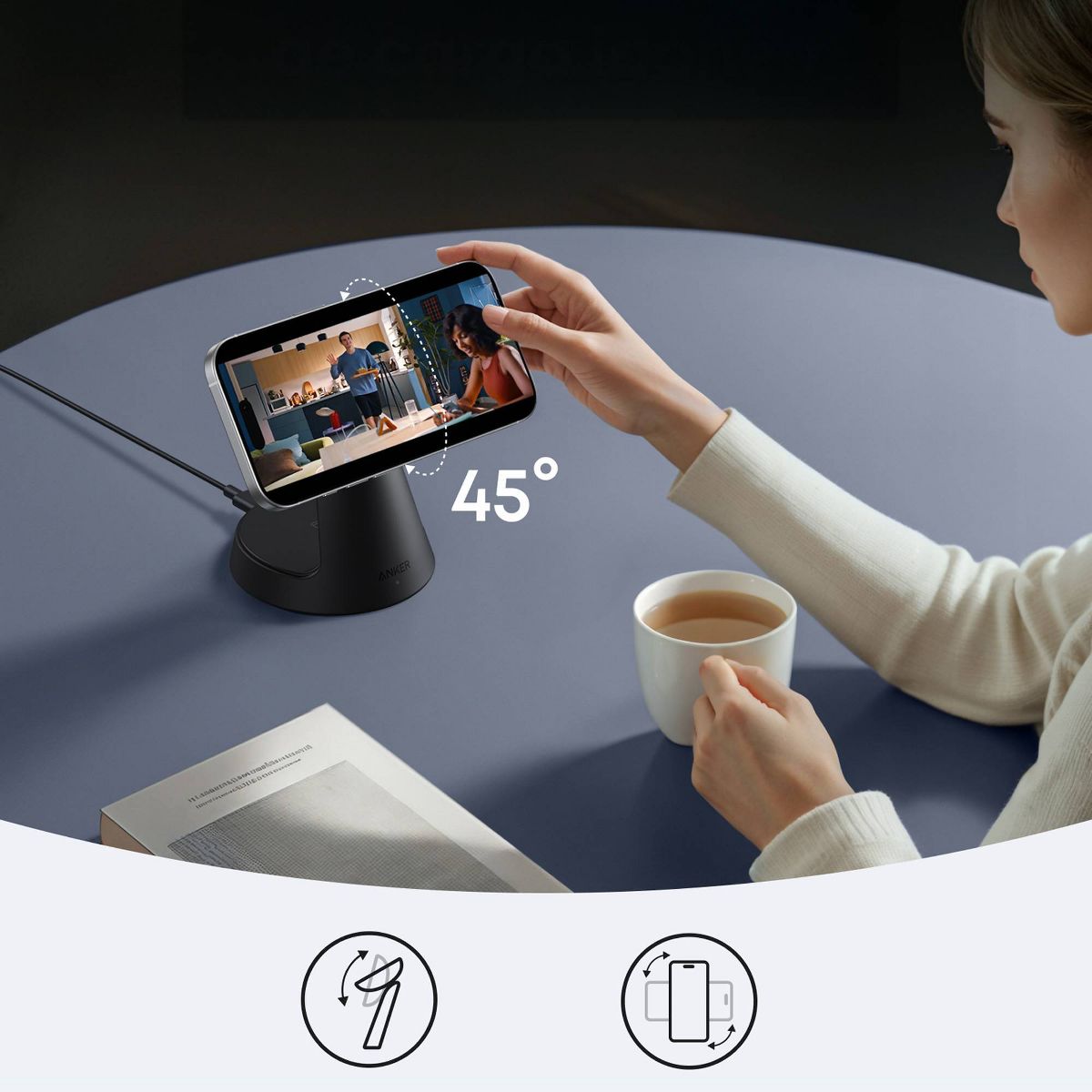 Anker MagGo 3 in 1 Wireless Charging Station Dock Stand - thumbnail 4