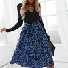 Women's Leopard Print Belted A-Line Midi Dress - Cupshe - 3 of 4