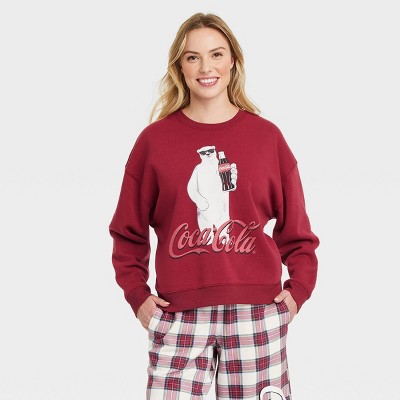 Women's Coca-Cola Polar Bear Graphic Sweatshirt - Red