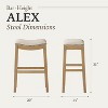 Maven Lane Alex Backless Fabric Bar Height Bar Stool - 4 of 4