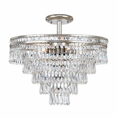 Crystorama Lighting Mercer 7 - Light Chandelier in  Olde Silver