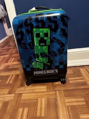 Minecraft Creeper Kids' Hardside Carry On Suitcase - Black : Target