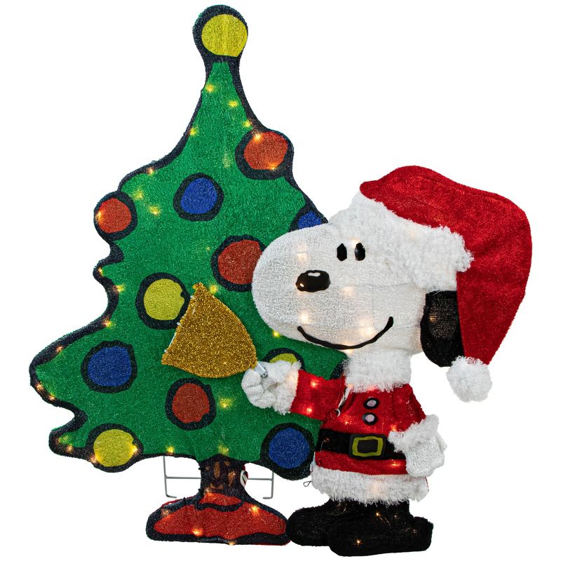 Northlight 32" LED Lighted Peanuts Snoopy and Christmas Tree Outdoor Decoration - Clear Lights, 1 of 7