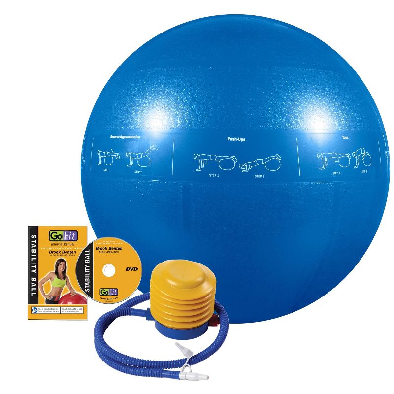 GoFit Guide Ball-Pro Grade Stability Ball - Blue (55cm), 3 of 5