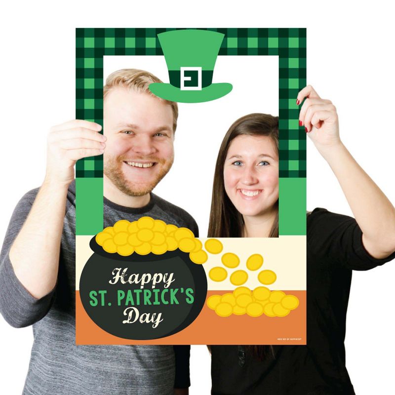 Big Dot of Happiness St. Patrick's Day - Saint Paddy's Day Party Selfie Photo Booth Picture Frame & Props - Printed on Sturdy Material, 3 of 8
