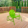 Northlight Outdoor Retro Metal Tulip Glider Patio Chair, Lime Green - 2 of 4
