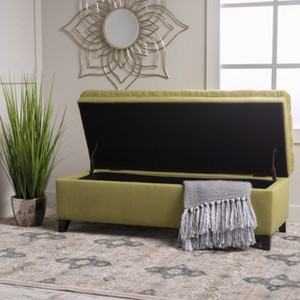 TiramisuBest Storage Ottoman Bench - Purple Fabric Entryway Bench, 50.0"L x 20.5"W x 18.25"H - 1 of 4
