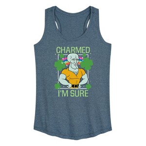Women's - SpongeBob Squarepants - Charmed Im Sure Graphic Racerback Tank - 1 of 4