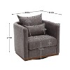 Swivel Accent Chair, Upholstered Comfy Swivel Couch, Swivel Barrel Chair, Single Sofa Armchair - 2 of 4