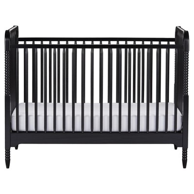 black and wood crib