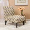 Lycvki Pattern Fabric Upholstered Accent Chair with Wood Legs - 2 of 4