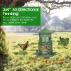 Munora Squirrel-Proof Wild Bird Feeder - 24.8" Metal Hanging Seed Feeder with 360° Perches & Water Cups, Green - 3 of 4