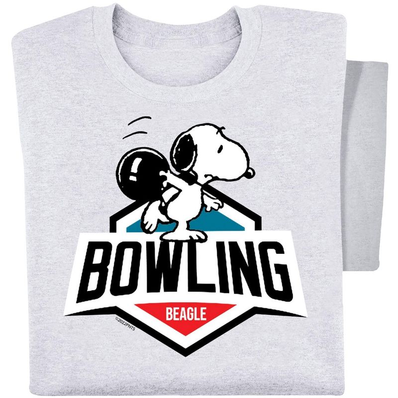 Collections Etc Peanuts Snoopy Bowling Beagle Graphic T-Shirt, 1 of 5