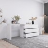 PAGED High Glossy Surface Dresser with Drawers, Chest of Drawers with Golden Handle and Golden Steel Legs, Storage Cabinet for Bedroom - 2 of 4