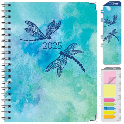 Global Printed Products Hardcover CY 2025 Fashion Planner - 8.5"x11" (Dragonflies)