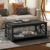 Damerin Modern 47 Inch Rectangle Center Coffee Table with Storable Shelf-Black - 3 of 4