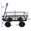 SKRAN Solid Wheels Large-Capacity mesh Steel Garden Trolley with Detachable Side Without Inflatable Tires,The Load can Reach 1100 pounds - 3 of 4