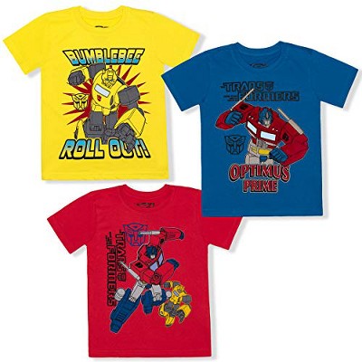 Transformers One Hasbro Boys 3 Pack Short Sleeve T-Shirts for Little Kids