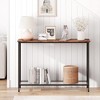 Whizmax 41.5" Narrow Console Table - Industrial Metal Frame with Glass Shelf, Sofa/Hallway Table for Living Room, Foyer, Bedroom - 2 of 4