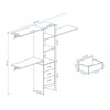 96" Walk in Closet System, 8FT Closet Organizer with 3 Adjustable Shelf Towers and Expandable Hanging Rods, Built-In Garment Rack, Max Load 1000 LBS - 3 of 4
