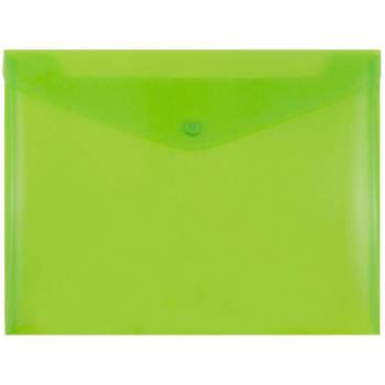 Jam Paper 9 3/4'' X 11 3/4'' Plastic Envelopes With Button And String ...