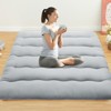 Japanese Futon Floor Mattress, 3 '' Thicken Futon, Portable & Foldable Tatami Mat for Camping Dormitory Yoga Sleep Nap Meditation - 2 of 4