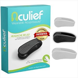 Aculief Award Winning Natural Headache, Migraine, Tension Relief Wearable - 1 Pack (X-Small/Kids, Black) - 1 of 4