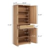 Rattan Freestanding Storage Cabient Tall Cupboard - 2 of 4