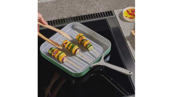 Caraway Home 11.02" Nonstick Square Grill Fry Pan, 2 of 5, play video