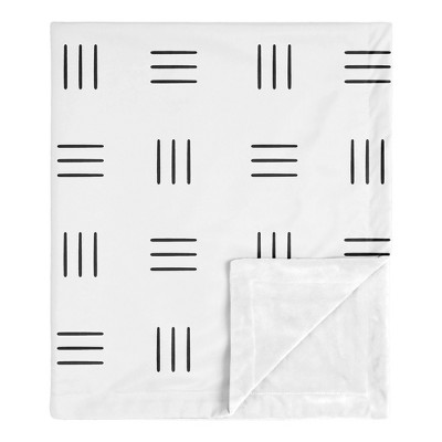 Image of Sweet Jojo Designs Gender Neutral Baby Security Blanket Boho Hatch White and Black