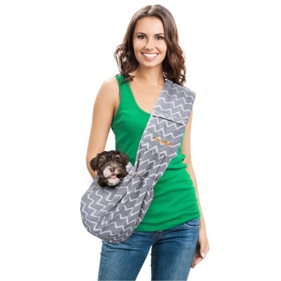 Furry Fido Adjustable Pocket Pet Sling - Chevron