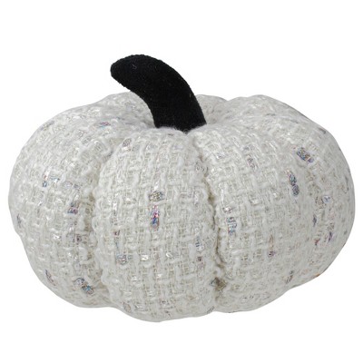 Northlight Knitted Fall Harvest Pumpkin - 7" - Ivory