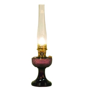 Aladdin Lincoln Drape Oil Lamp - Traditional Classic Indoor Oil or Kerosene Fuel Lamp, Bright White Light, Glass with Brass Trim - 1 of 3