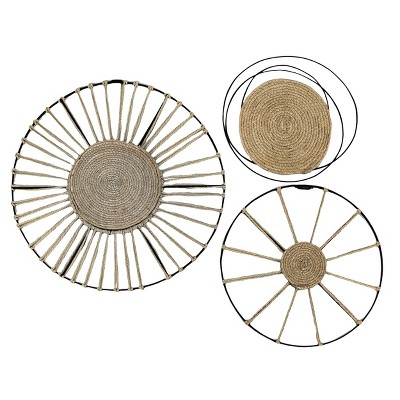 VIP Metal 20 in. Brown Varied Design Wall Art