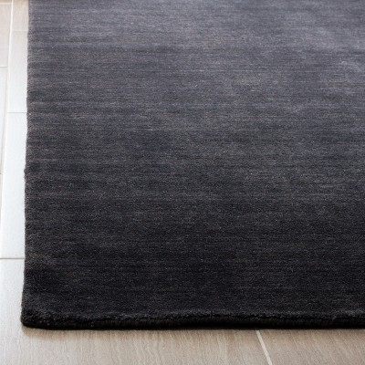 Handmade Black Wool Tufted 4' x 6' Area Rug