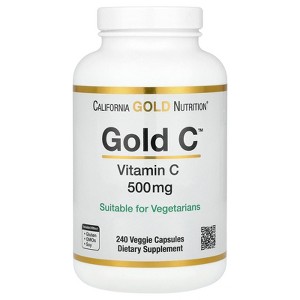 Gold C by California Gold Nutrition - USP Grade Vitamin C Supplement - Immune Support & Seasonal Wellness - Vegetarian Friendly - Gluten Free, Non-GMO - 1 of 3