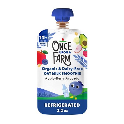 Once Upon A Farm Organic Dairy Free Apple-Berry Avocado Oat Milk Smoothie - 3.2oz