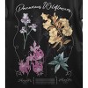 Precarious Wildflowers Crew Neck Short Sleeve Women's Black T-shirt - 2 of 3