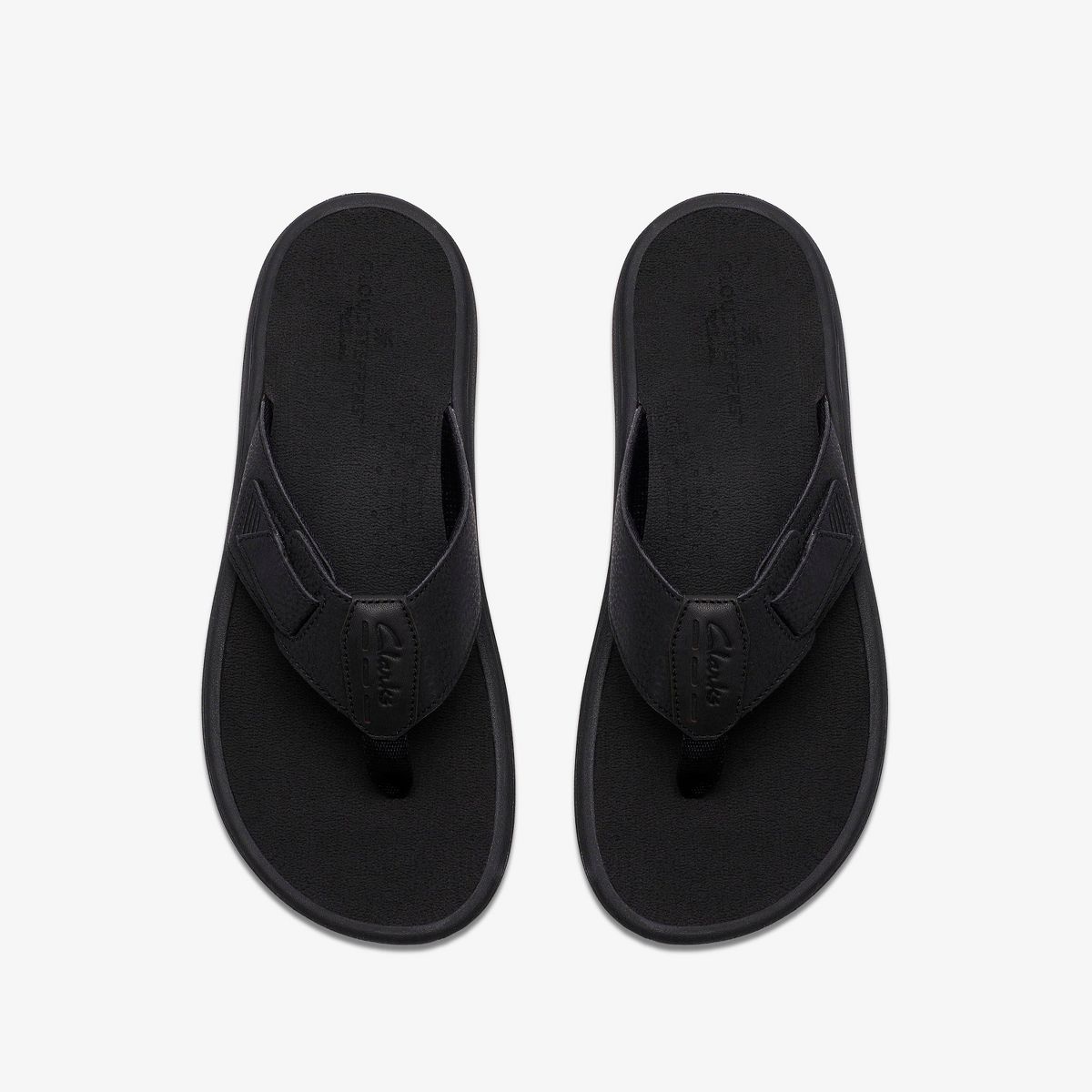 Clarks Mens Men's Breeze Flip Flops Black Sandals - thumbnail 7