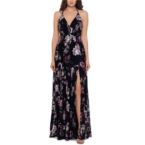 Betsy & Adam Womens Floral Gown Dress, Black, 2 - 1 of 1