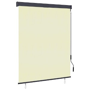 Aghana Digitals Cream Exterior Roller Blind 55.1"x98.4" - UV Blocking, Hand Crank, Polyester with - 1 of 4