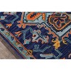 6'x9' Ibiza Irina Area Rug Navy - Momeni: Wool, Bohemian Shibori Pattern, Medium Pile, Handmade, Indoor Use - 3 of 4