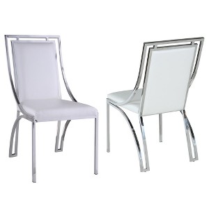 Chintaly Imports,Contemporary Open Frame Side Chair - Set of 2 - 1 of 4