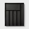 6 Compartment Plastic Drawer Flatware Organizer Black - Brightroom™: Silverware & Utensil Kitchen Drawer Tray - 3 of 3