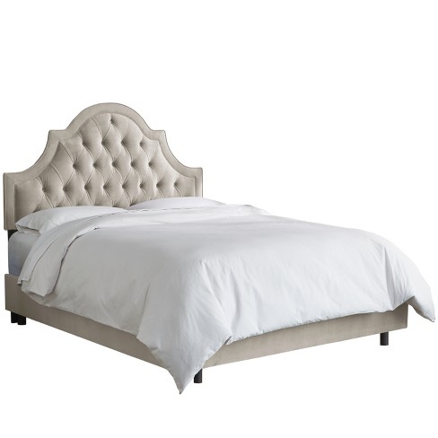Bella High Arch Tufted Bed Full Velvet, Skyline Furniture Headboard Assembly Instructions