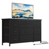 Wide Dresser with 10 Large Drawers for 55'' Long TV Stand with Power Outlet Entertainment Center - 2 of 4