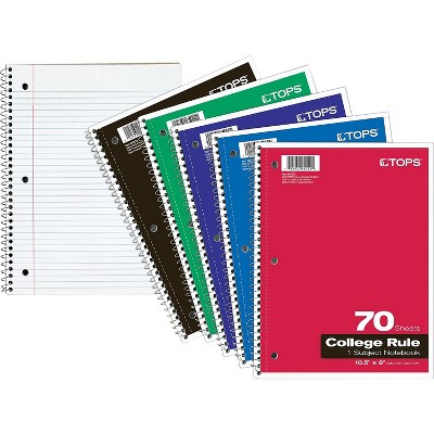 Oxford 1-Subject Notebook 8" x 10 1/2" College Ruled 70 Sheets 1554497