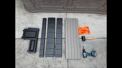 Deep Gray Multi-Functional Outdoor Spa Storage Step