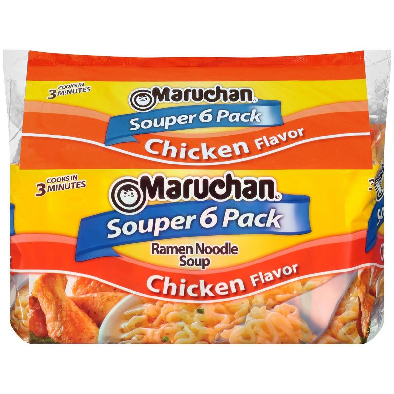 Maruchan Souper 6-Pack Chicken Ramen Noodle Soup - 18oz/6ct, 2 of 4